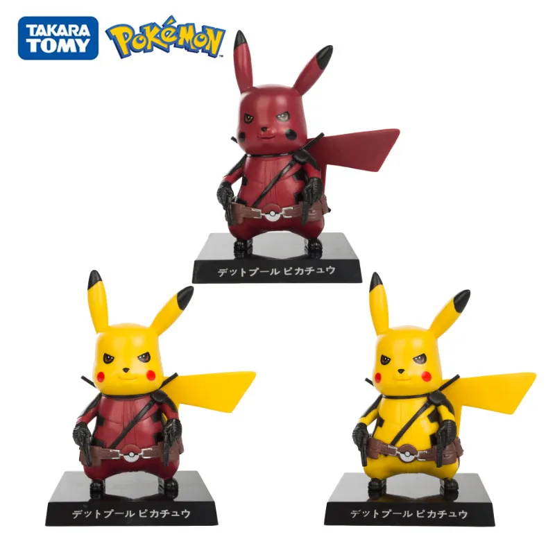 Модель Pokemon 3 Стили Пикачу COS Дэдпул 15 см карманные фигурки монстров из аниме куклы