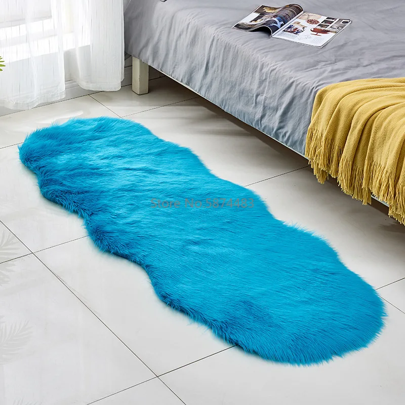 

Solid Fluffy Soft Shaggy Carpet Artificial Sheepskin Hairy Living Room Plush Floor Rugs Mats Kids Room Faux Fur Area Rug Carpet