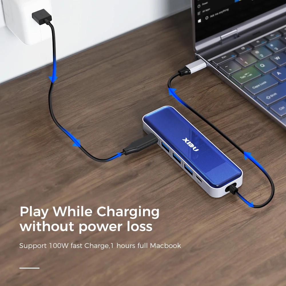 USB 3 0 концентратор 6 в 1 type c зарядный разъемов PD 4K HDMI порт быстрая зарядка несколько