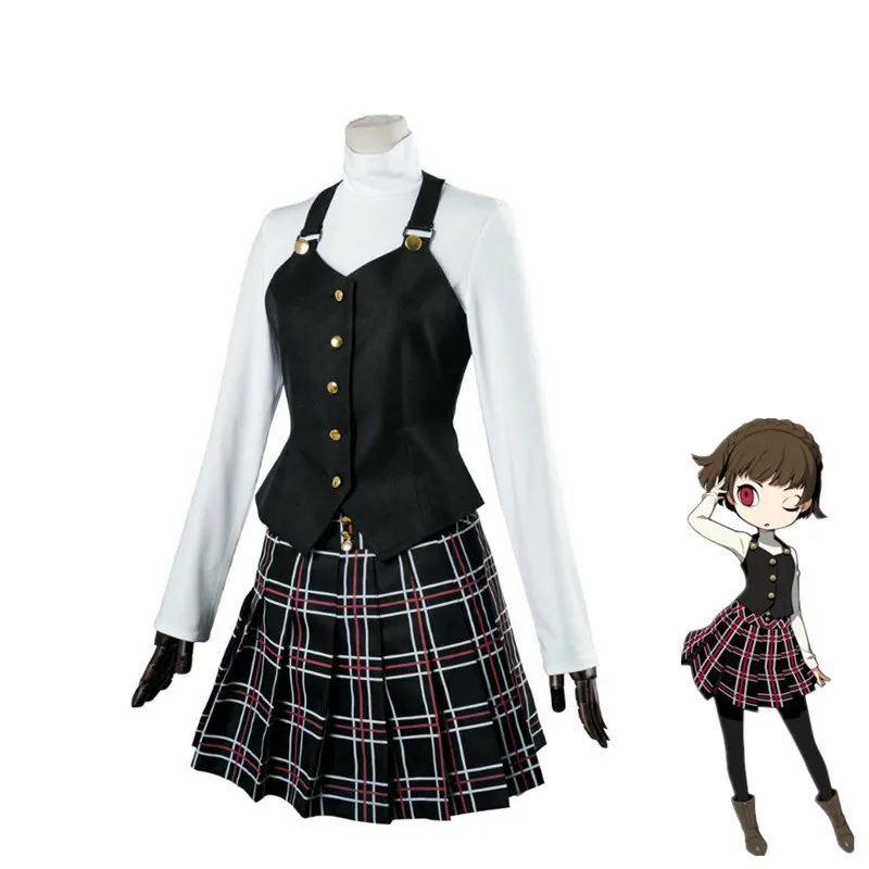 Костюм для косплея Queen Makoto Niijima Persona 5 школьная форма платье на Хэллоуин карнавал