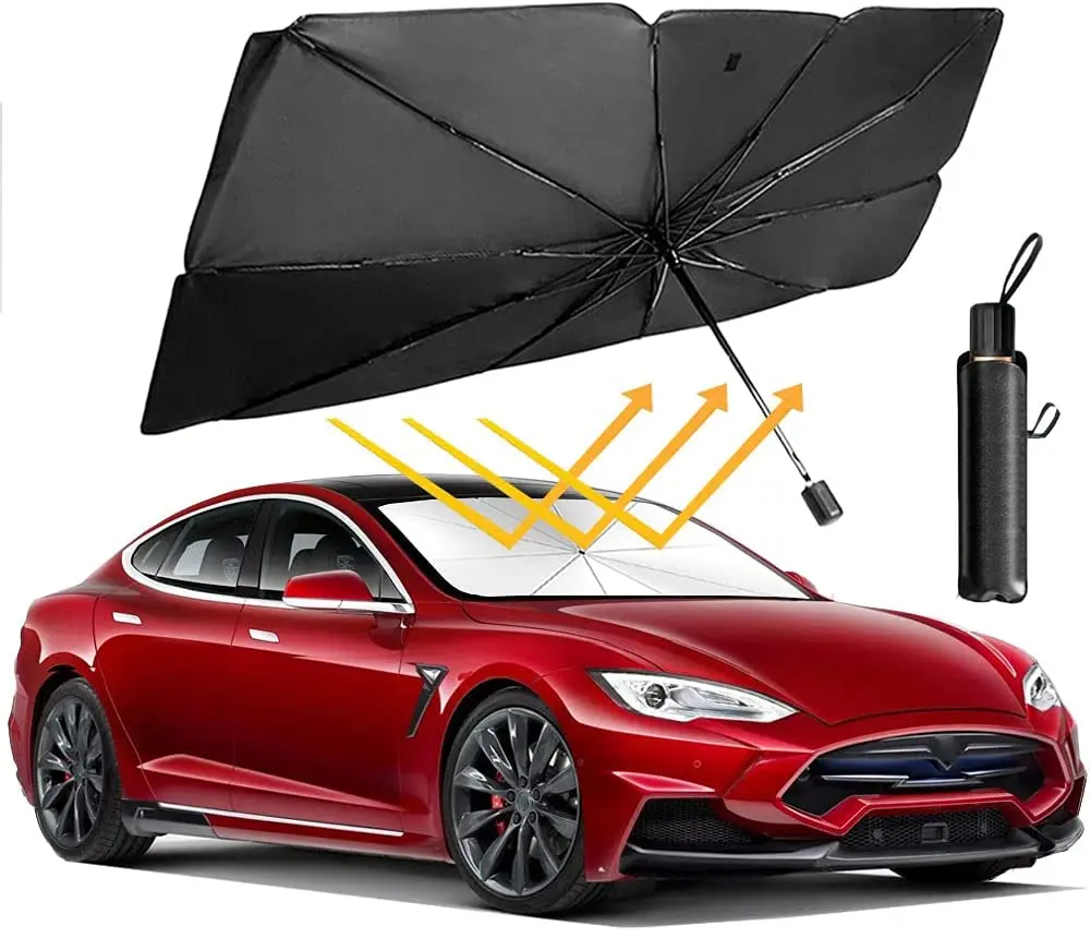 Windshield Sun Shade Foldable Umbrella Reflective Sunshade for Car Front Window Car Interior Accessories Keeps Your Vehicle Cool