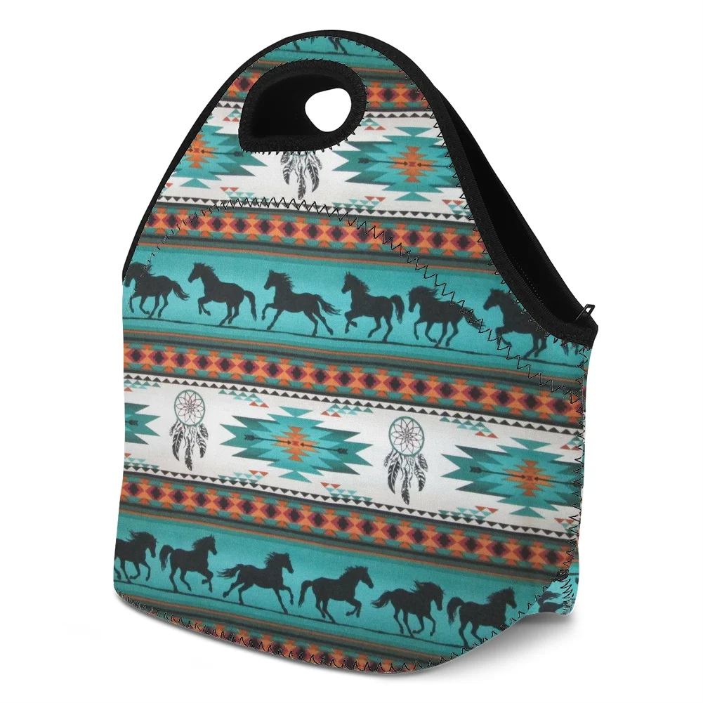 Сумка для ланча HYCOOL с принтом в виде лошадей Западном и американском стиле