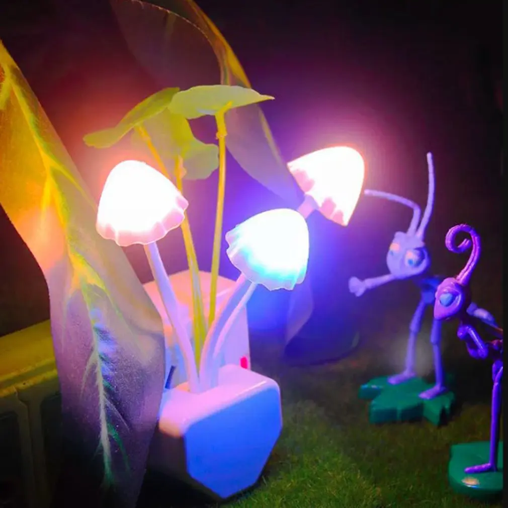 

Креативные светодиодные лампочки звездочки, красочные в виде листка лотоса лампа в виде гриба Ночной светильник Потолочные Светильник для ...