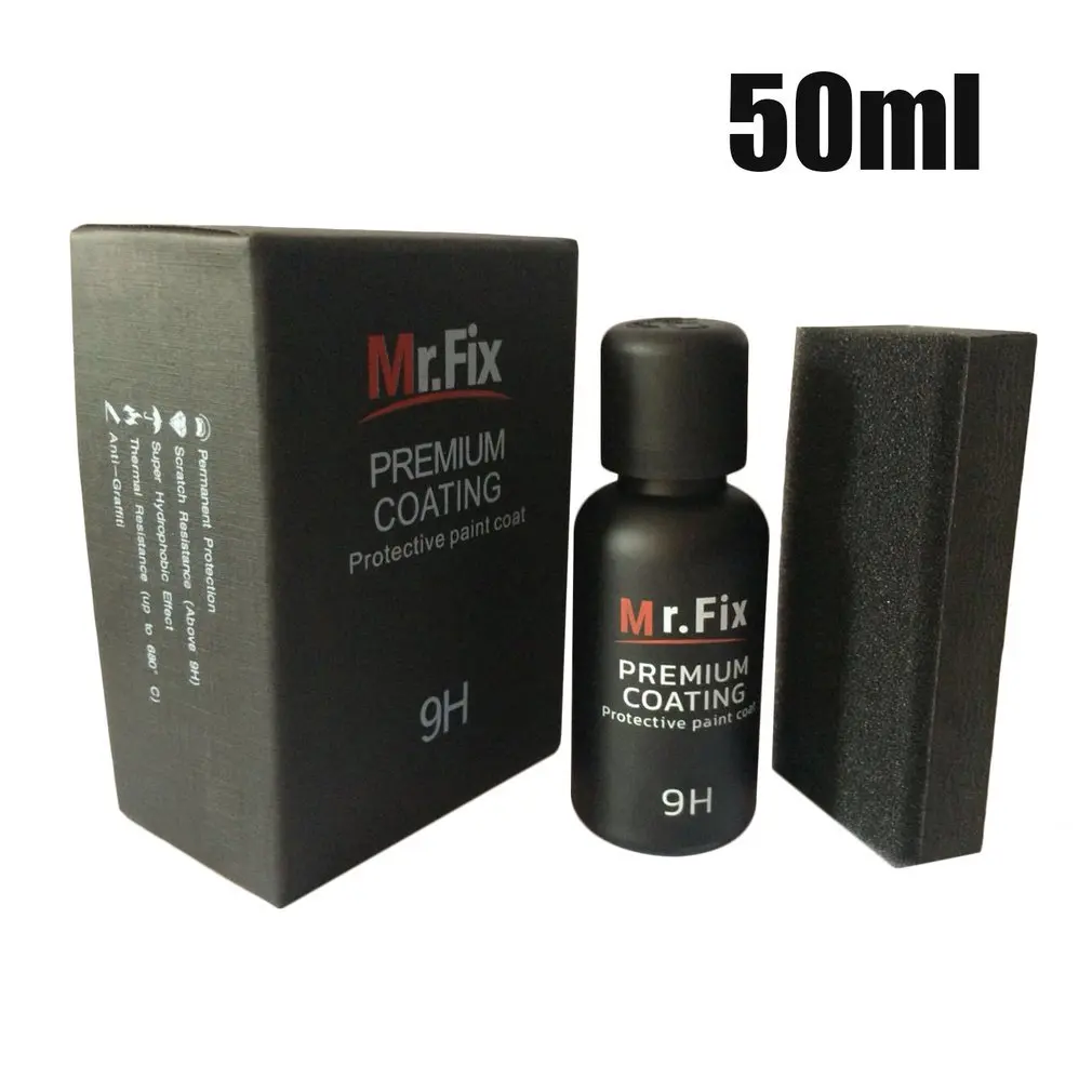 

Улучшенное керамическое покрытие Mr. Fix 30 и 50 мл, 9H, жидкокристаллический Набор Для Полировки Автомобиля, высокая плотность, супергидрофобное...