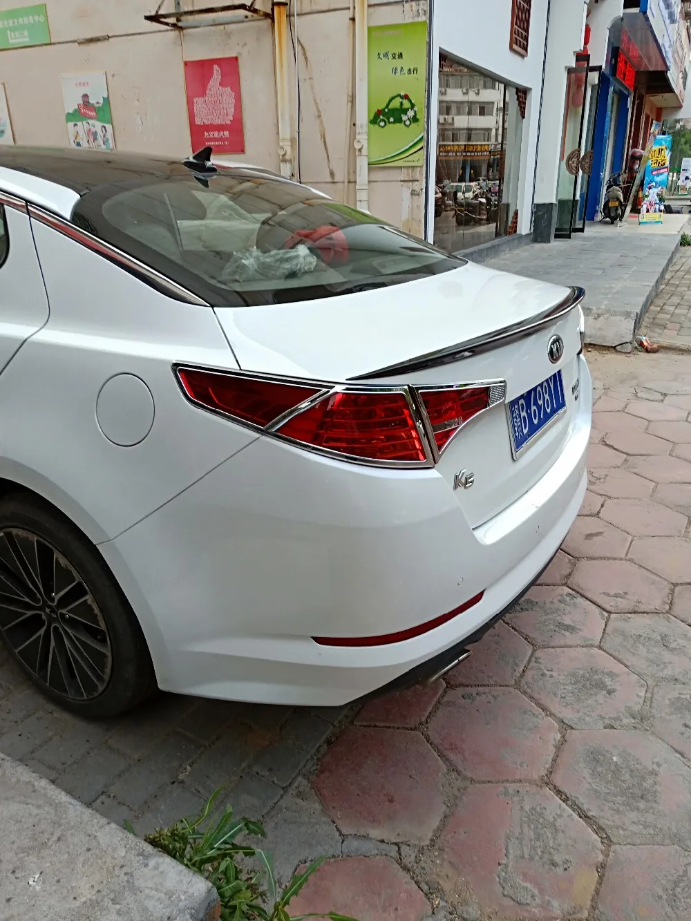 Для kia K5 спойлер Optima 2011 2012 2013 ABS Материал заднего крыла первоклассника Цвет