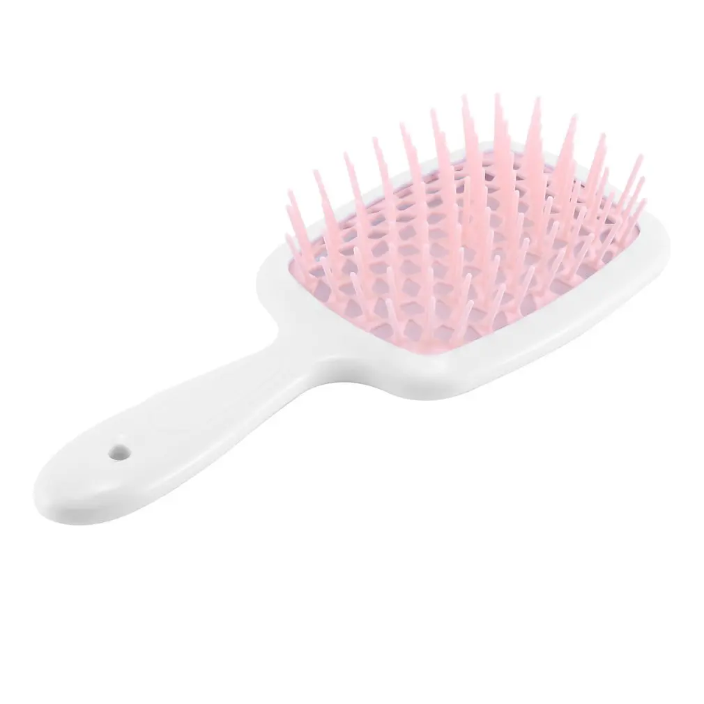 

Антистатическая щетка для распутывания влажных или сухих волос, гибкая щетка с нейлоновой щетиной и отверстием для подвешивания