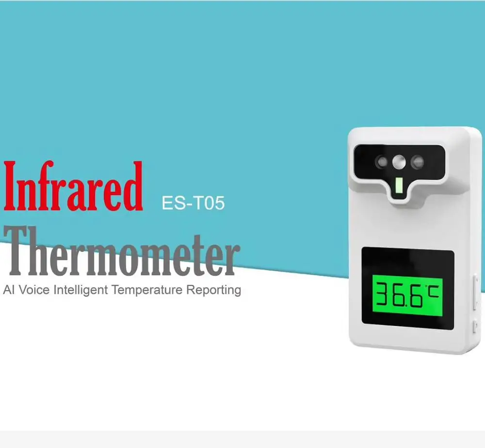 Mini Non-contact Infrared Thermometer Digital Forehead Hand Temperature Sensor Laser Gun With Fever Alarm Wall Mounted | Инструменты