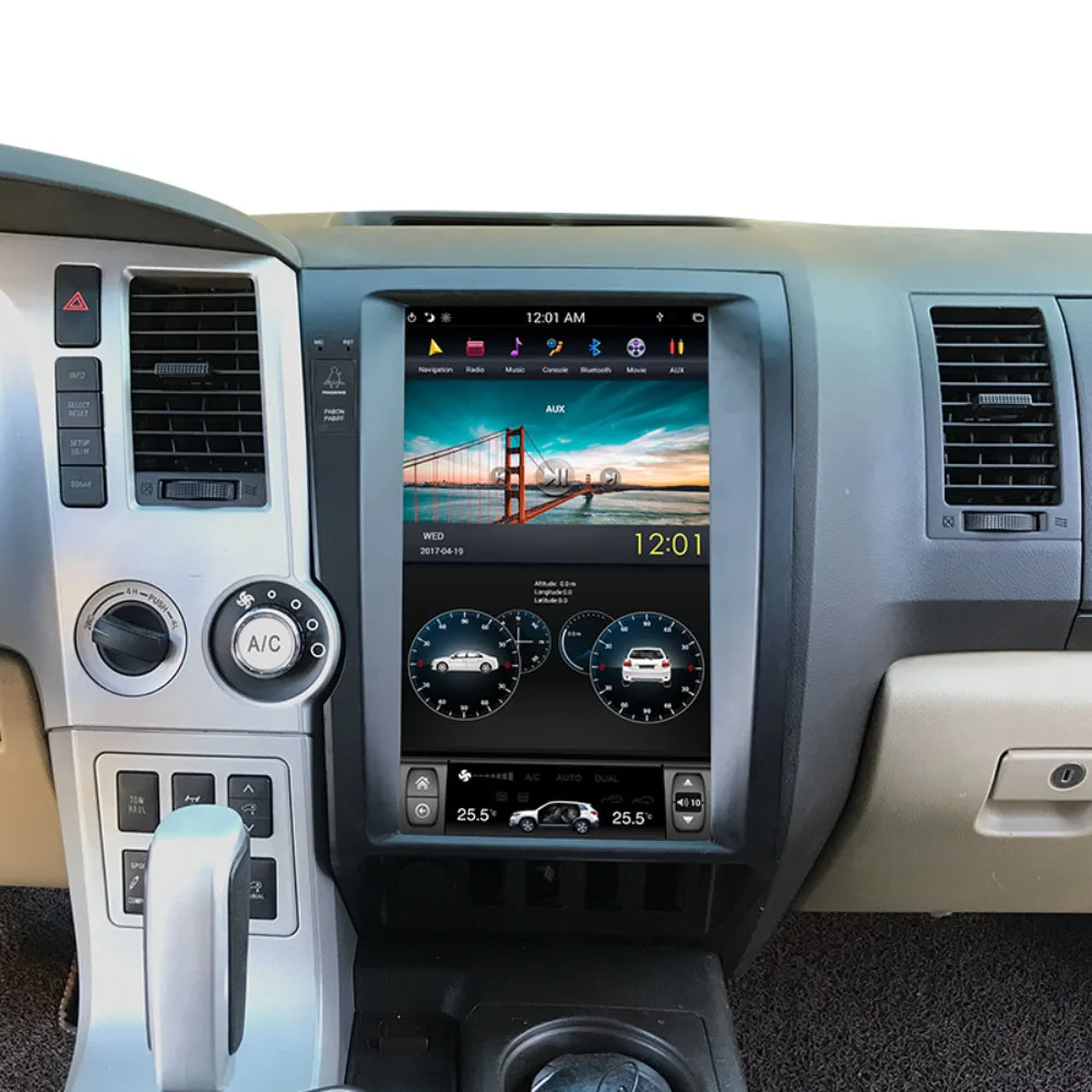 Автомобильный DVD-плеер в стиле Tesla Android 9 0 PX6 4 + 64 ГБ для Toyota Tundra 2007-2013 головное