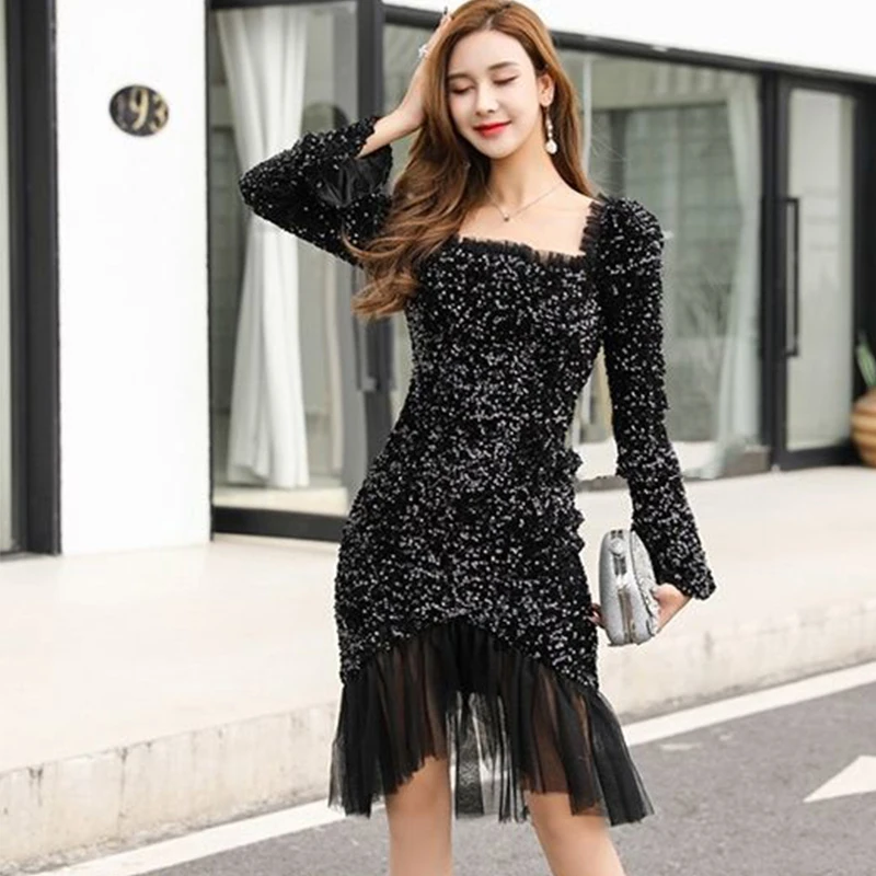 Женское короткое вечернее платье в стиле генсби винтажное Формальное