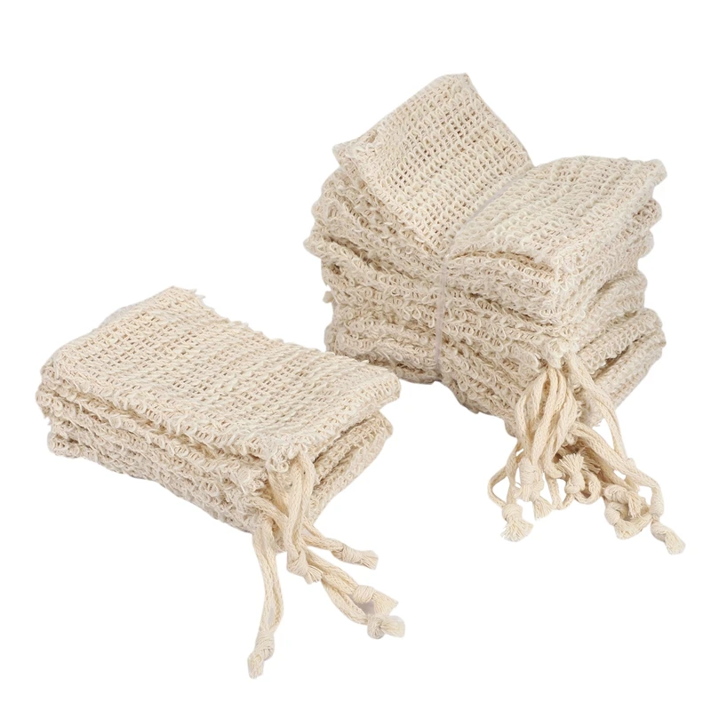 

25Pcs Making Bubbles Soap Saver Sack Soap Pouch Soap Storage Bag Drawstring Holder Bath Supplies Bath Toilet Supplies