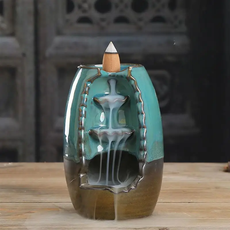 1 шт. ароматическая горелка из Celadon Glaze Backflow винтажная фарфоровая керамическая