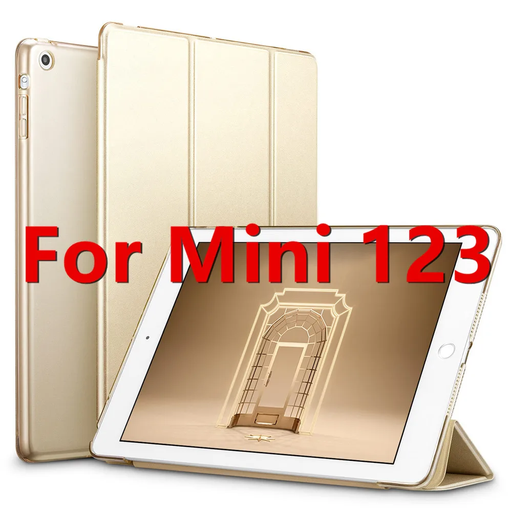 Gold for Mini 1 2 3 ESR из искусственной кожи чехол для iPad Mini 5 4 3 2 1 Фолио мягкая задняя трехслойная Подставка Авто спящий Пробуждение смарт-чехол для iPad Mini 5 - Цвет: Gold for Mini 1 2 3