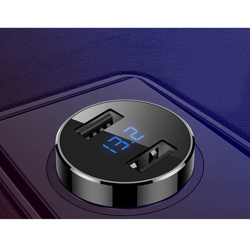 Автомобильное зарядное устройство с цифровым дисплеем многофункциональное