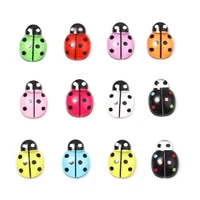 50pcs resin ladybug animal insect dome seals cabochon with dot pattern for diy jewelry carft finding accessories 13mm x 9mm