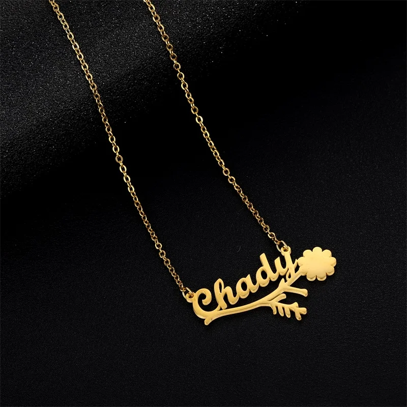 Заказное модное ожерелье из нержавеющей стали для женщин персонализированное