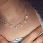 Золотое хрустальное ожерелье DOREMI с именем и буквами 6 мм, медные ожерелья на заказ для женщин, чокер с подвеской для девушек