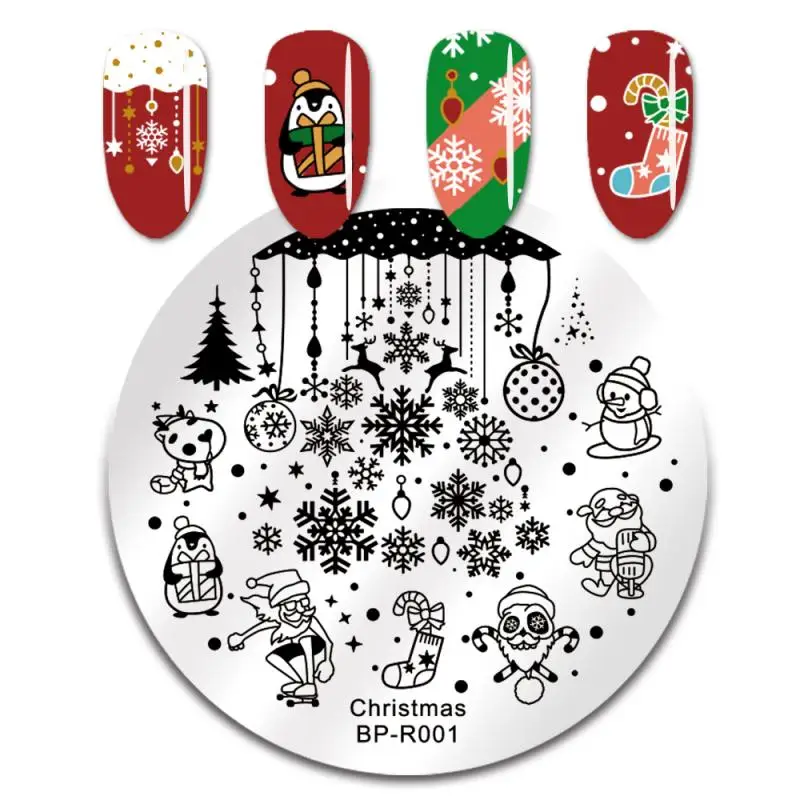 44316 BORN PRETTY 1 шт Рождество ногтей штамповки шаблон цветок животное геометрии Любовь День Святого Валентина прямоугольная пластина для стемпинга для нейл-арта - Цвет: 44316