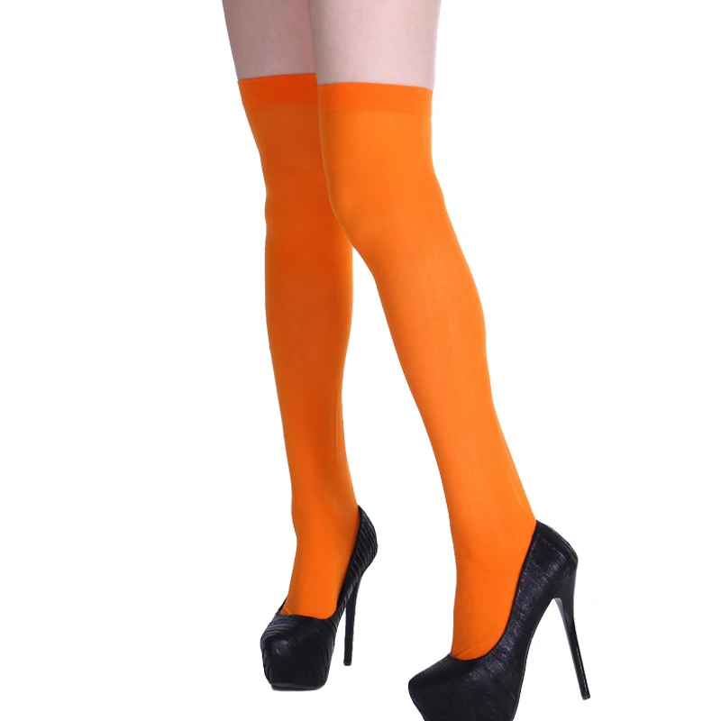 Women's Neon Knee High and Thigh High Stockings - Summer Fashion in Blue and Red - Elastic and Long Socks image 5