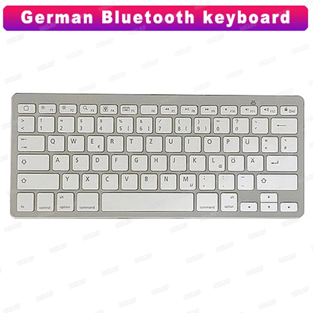 Немецкая беспроводная клавиатура с 78 клавишами ультратонкая для iPad/Windows