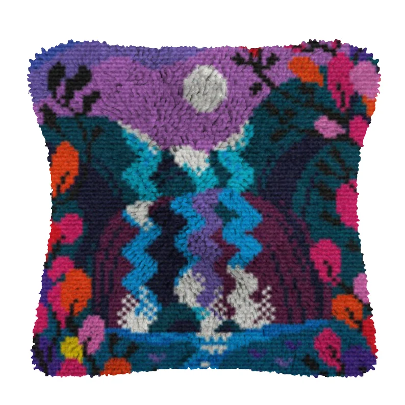 

Artistic Abstract Pattern Latch Hook Cushion Decorative Pillows For Home Decor Throw Pillow Decorativas Bedroom Living room