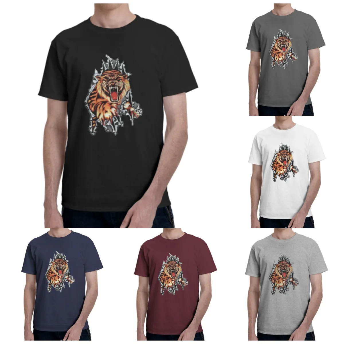 

Tiger Costume Mens T Shirts Graphic Vintage T-Shirt