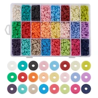 28005800pcsbox handmade polymer clay beads disc chips beads heishi beads flat round for diy jewelry making bracelet findings