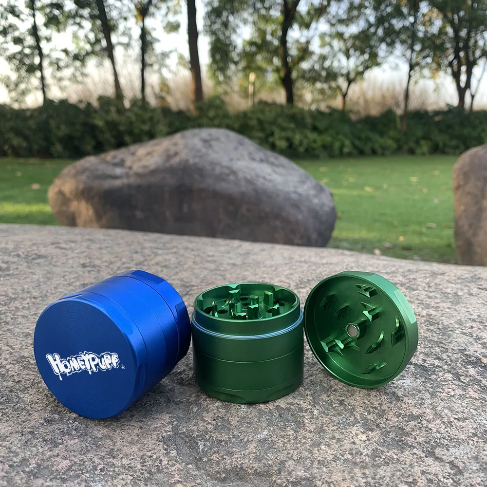 4-слойная алюминиевая измельчитель для табака и трав HONEYPUFF CNC диаметром 50 мм/1 97