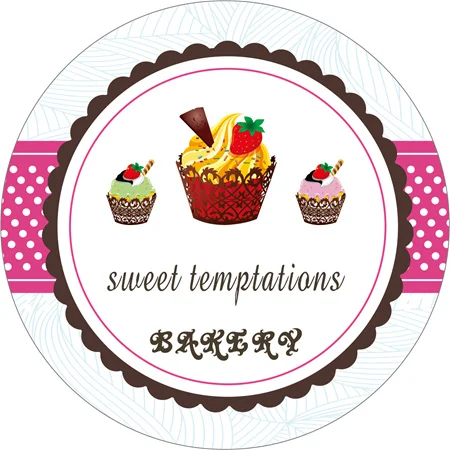 Новая бумага наклейка/Этикетка на заказ для десертов/магазина круг 5 см | Дом и сад