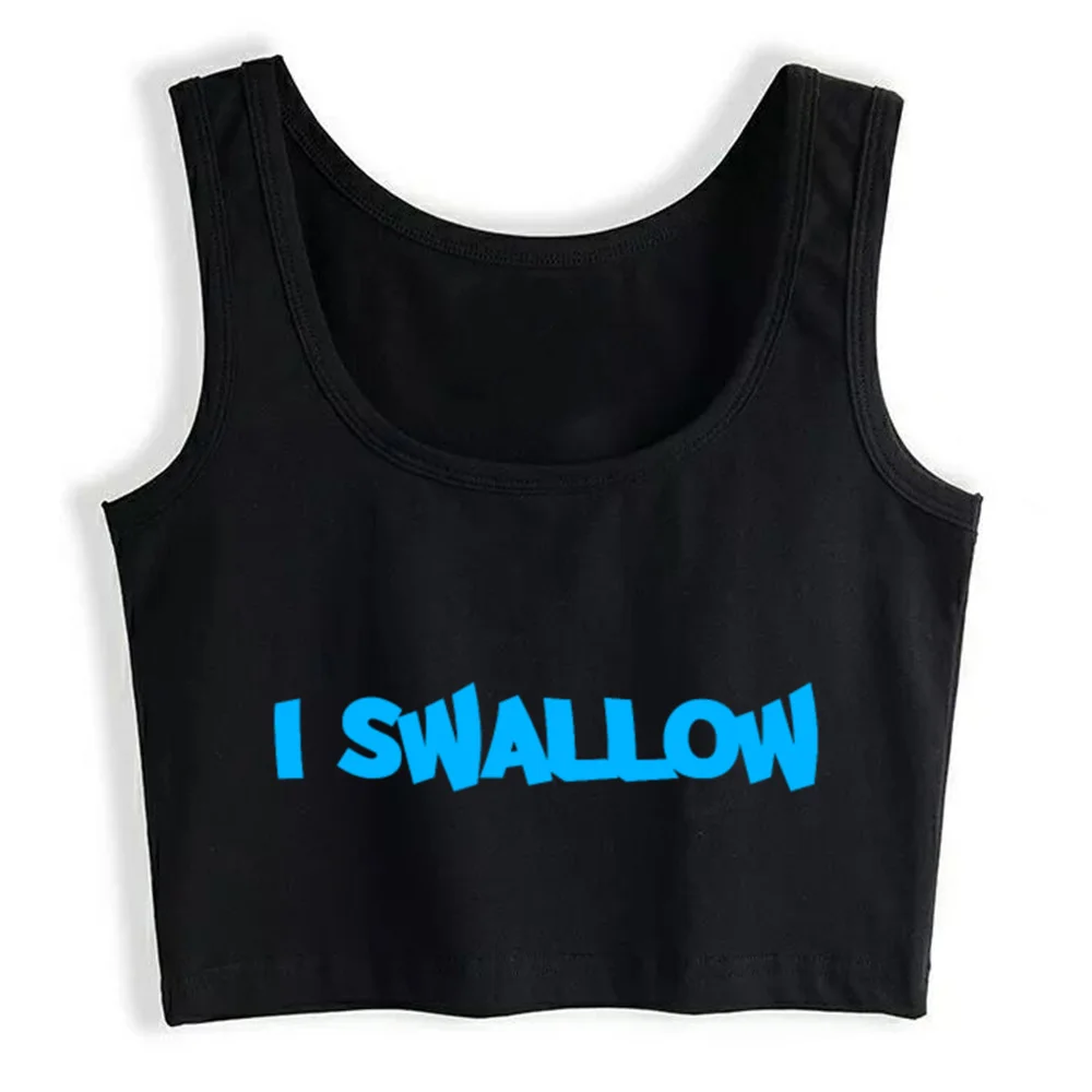 

Crop Top Women I Swallow Emo Grunge Y2k Aesthetic Tank Top Female Clothes