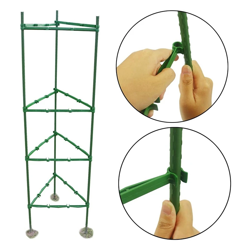 

20 Pcs Stake Arms for Tomato Cage Adjustable Plastic Plant Stake Connection Rod for Any 11mm Diameter Plant Stakes