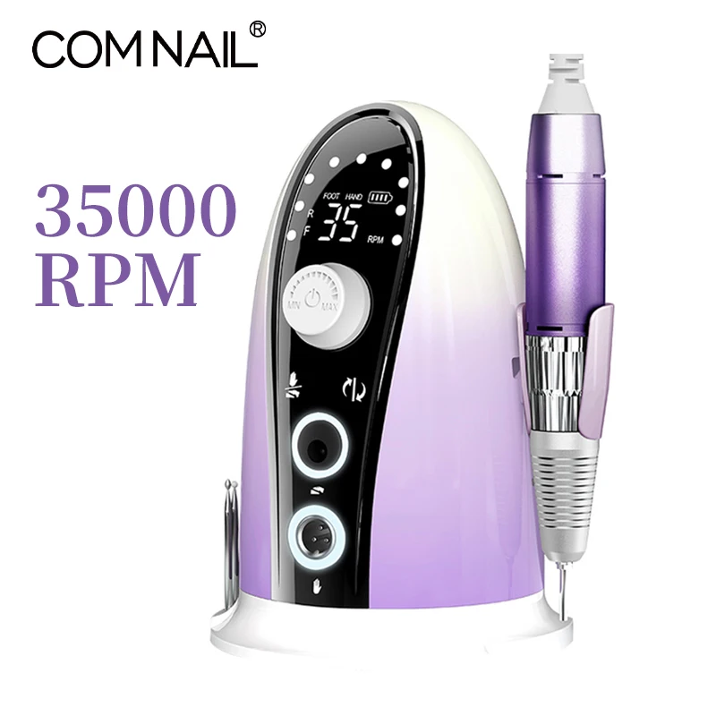 Nail Drill Manicure Machine Nail Pedicure File With Mill Cutter HD Display Low Noise Salon Use Chargebale Nail Art Equipment