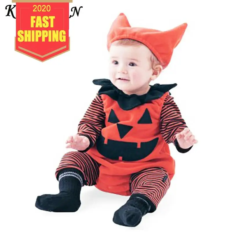 Keelorn Хэллоуин Детский костюм детский Тыква сад Комбинезоны и комбинезоны + шляпа