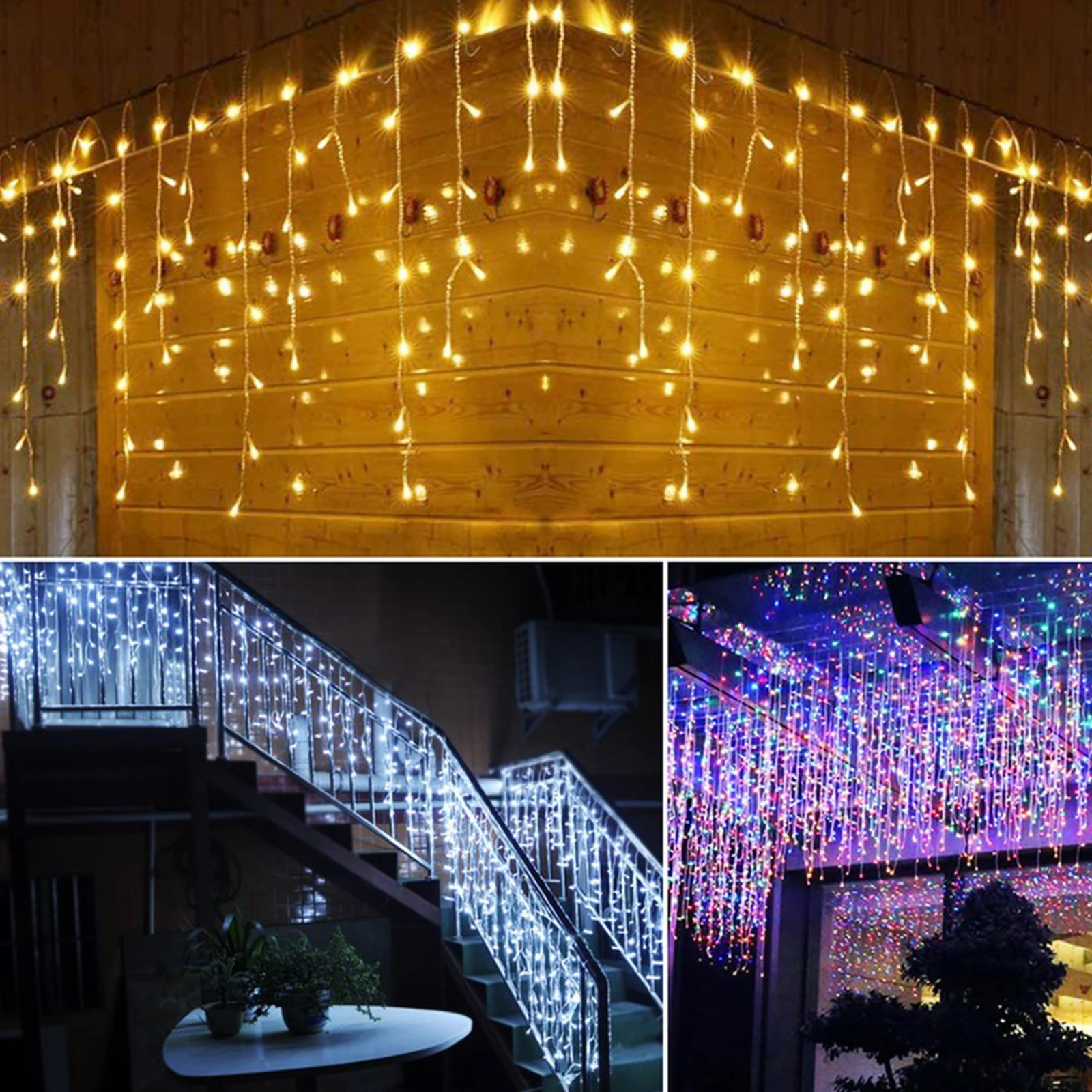 

Водонепроницаемая светодиодная гирлянда-сосулька для дома и сада