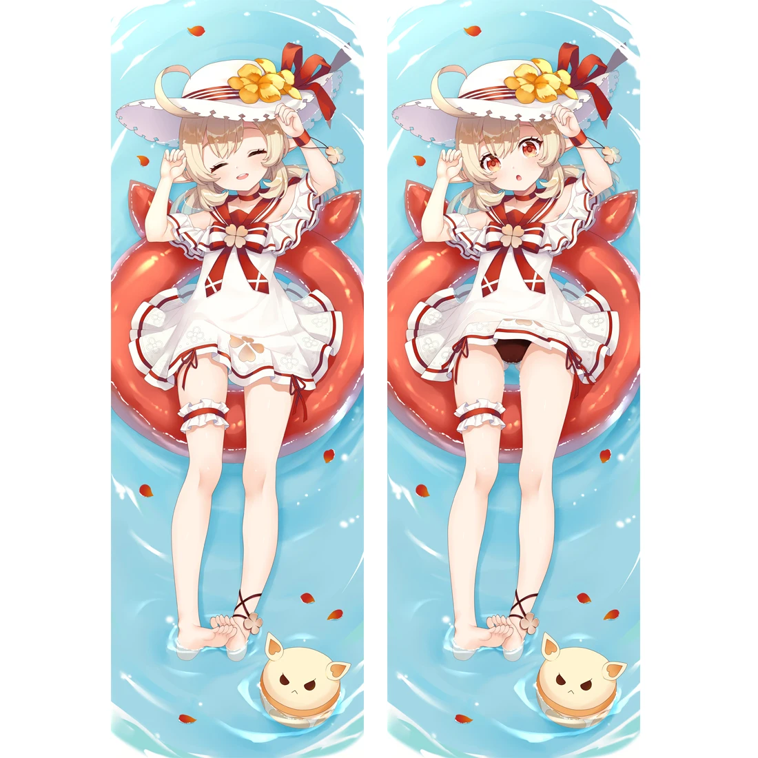 

Genshin Impact Klee Swimsuit Cosplay Pillow Case Dakimakura Peach Skin Long 2-Side Klee Throw Hugging Body Pillow Cover Case