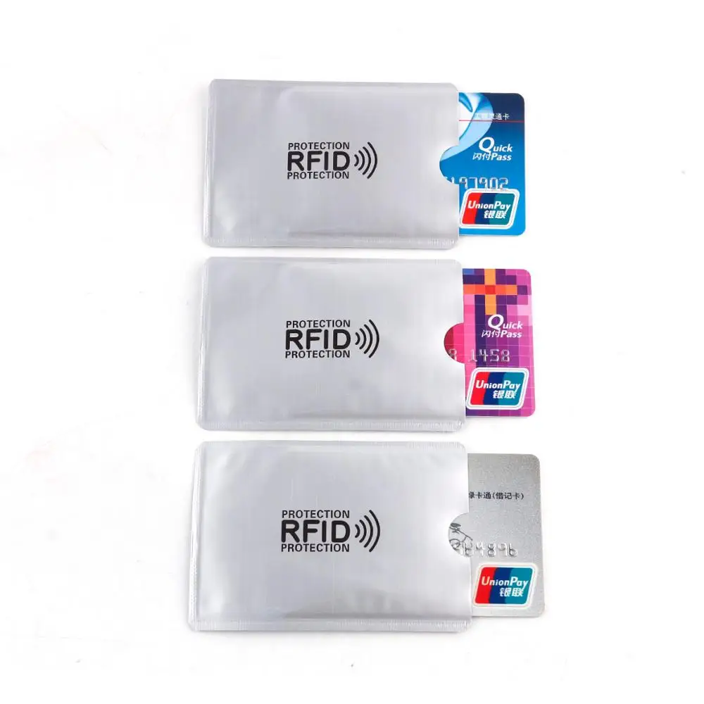100pcs RF-Shielded Sleeve Card Blocking IC card Protection NFC security prevent scanning Anti-demagnetizing sleeve | Безопасность и