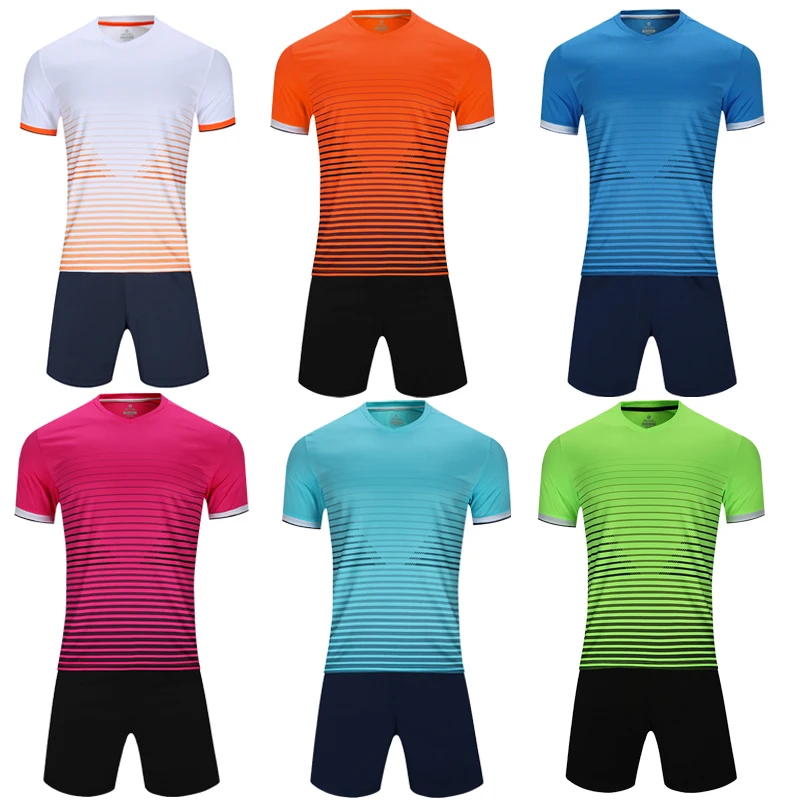 Мужская зеленая футбольная Джерси с коротким рукавом Футбольная форма для