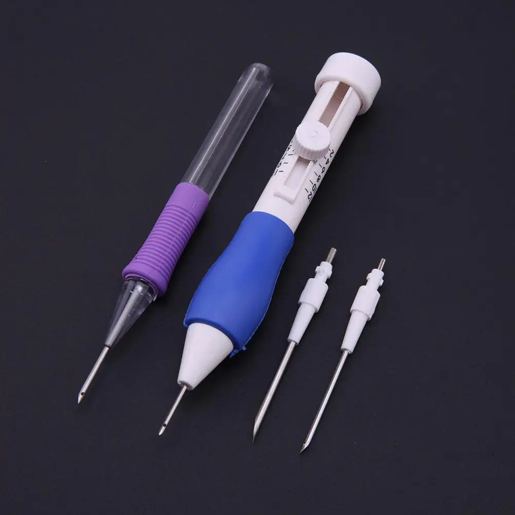 Magic Embroidery Pen Punch Needle Set 3 Needles 2 Threaders Craft Tool for DIY Sewing Cross Stitch Accessories | Дом и сад
