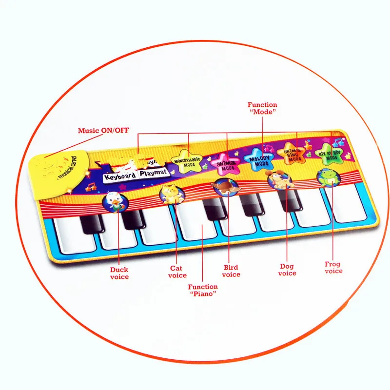 Музыкальные игры пианино коврики Сенсорный электронный коврик