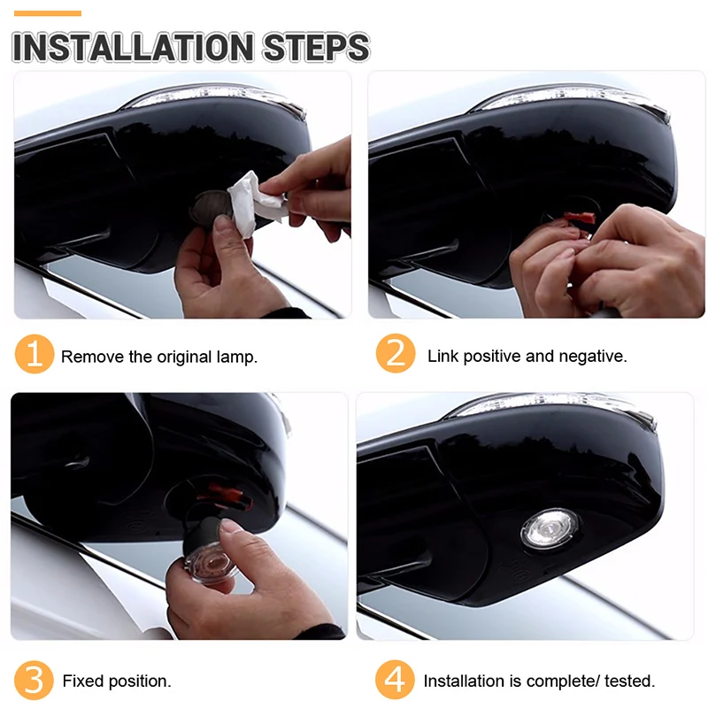 2 шт. светодиодные лампы для зеркала заднего вида | Автомобили и мотоциклы