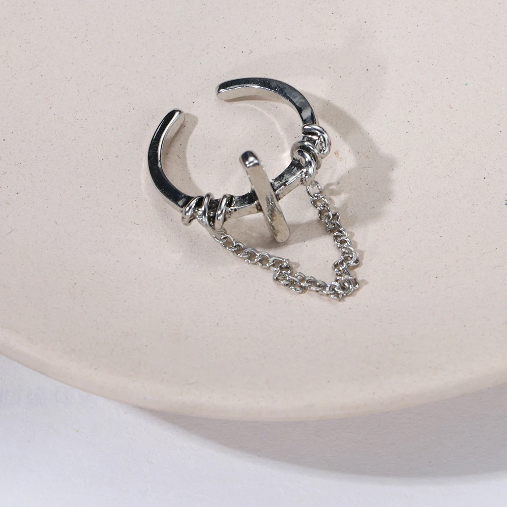 Металлическая цепочка в стиле панк открытые кольца винтажная пряжка для ремня