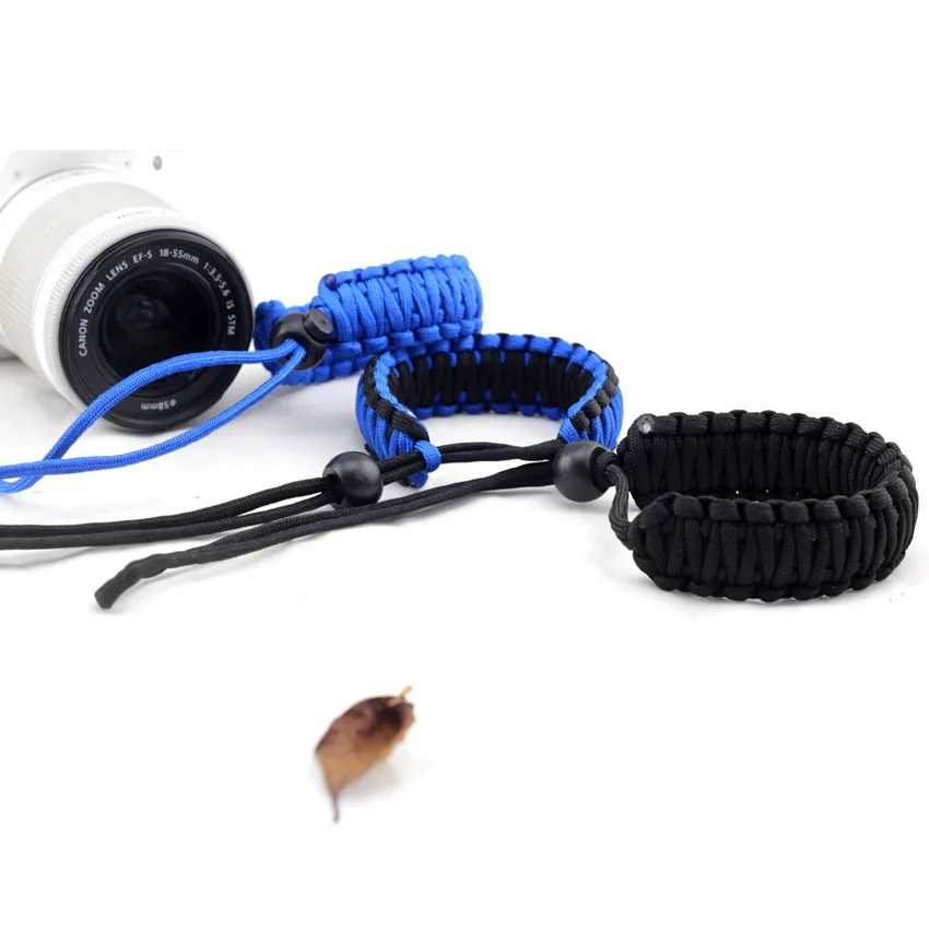 Ремешок на запястье для цифровой камеры Паракорд с плетеным ремешком Nikon Canon Sony
