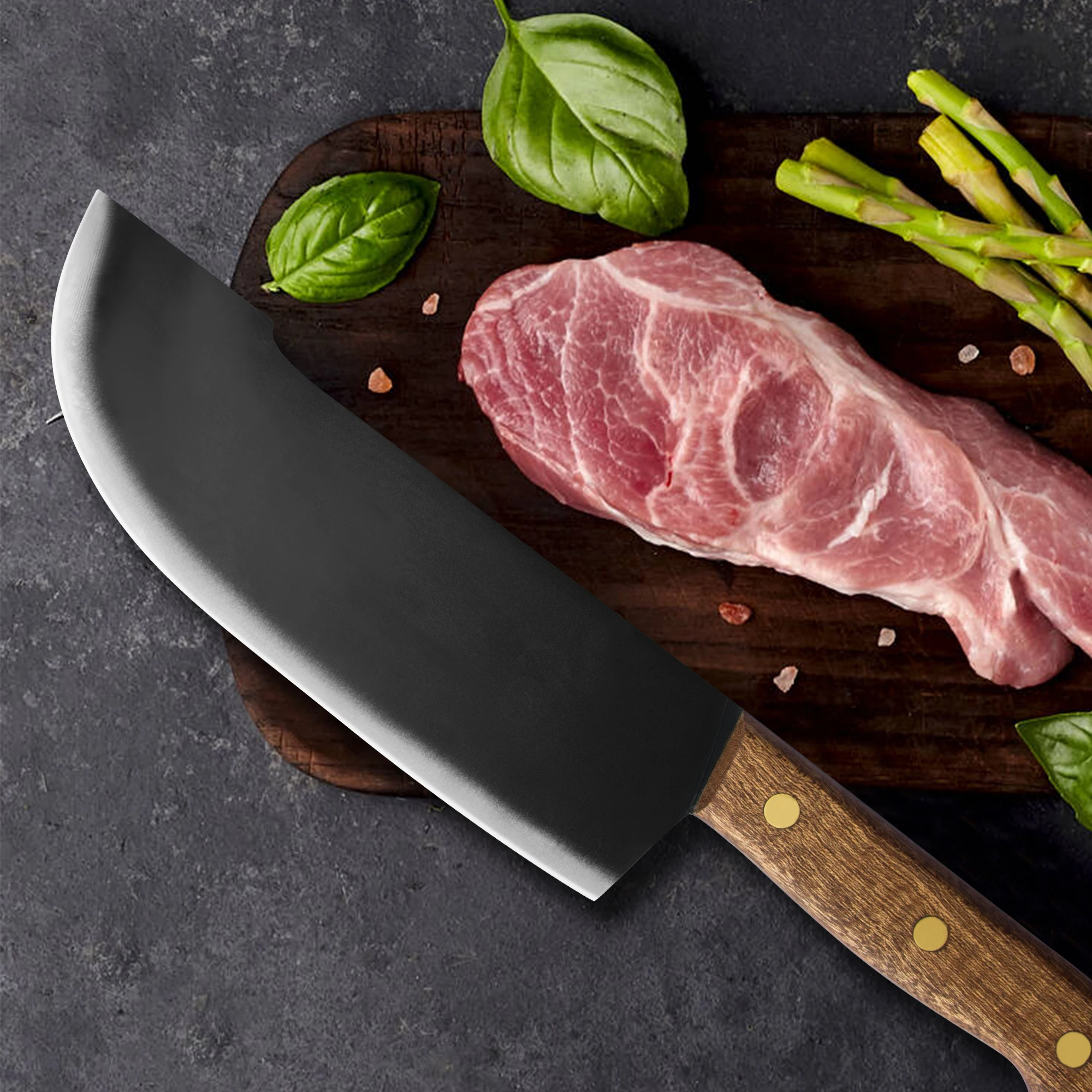 

XYJ 8 Inch Full Tang Meat Knife Stainless Steel Chefs Filet Fish Beef Bbq Carving Slicer Knives Blade With Pakka Wood Handle