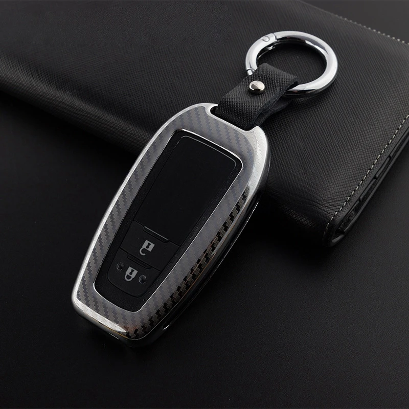 2019 углеродное волокно сплав дистанционный БЕСКЛЮЧЕВОЙ чехол для Toyota Camry 8th 2018