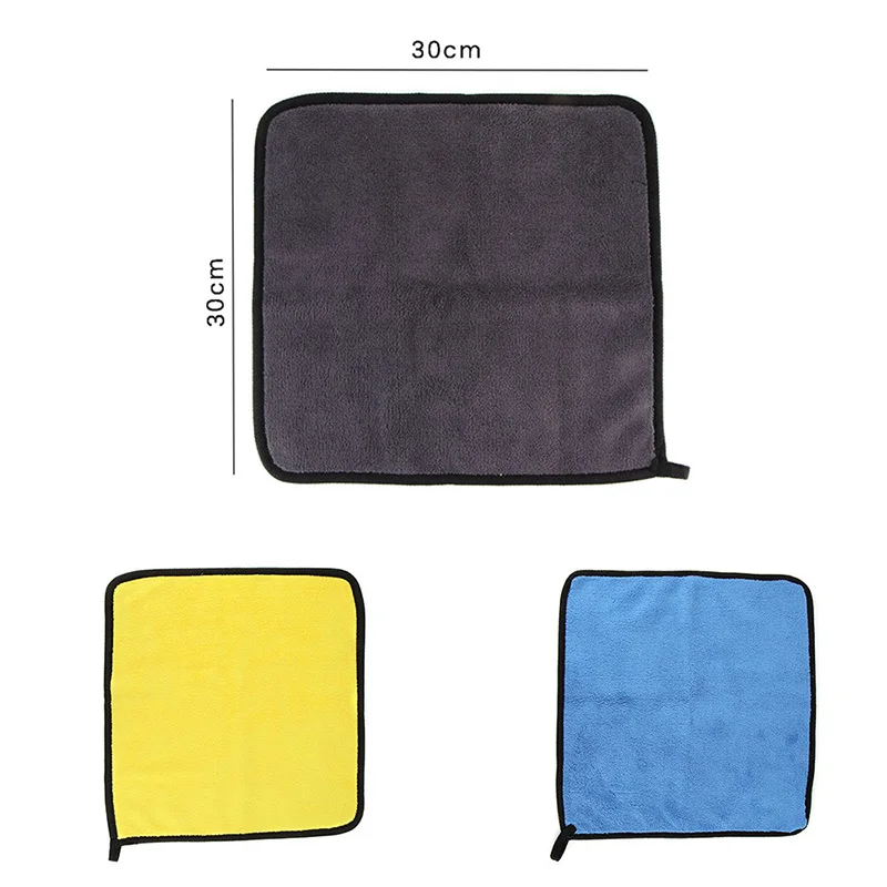 

Soft Car Wash Microfiber Towel Car Cleaning Drying Cloth Car Care Cleaning Cloth Hemming Car Care Cloth Detailing 30x30 CM