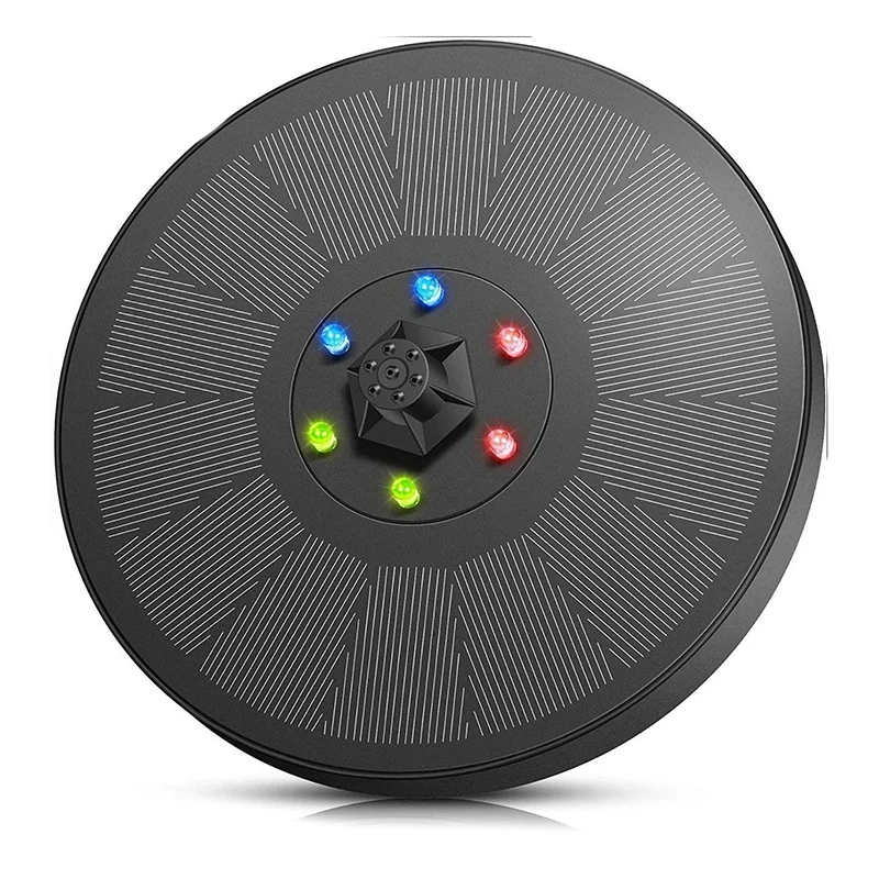 

Плавающий фонтан на солнечной батарее бассейн Украшение Красочный Светодиодный светильник Панели солнечные батареях Фонтан Водяной насос...