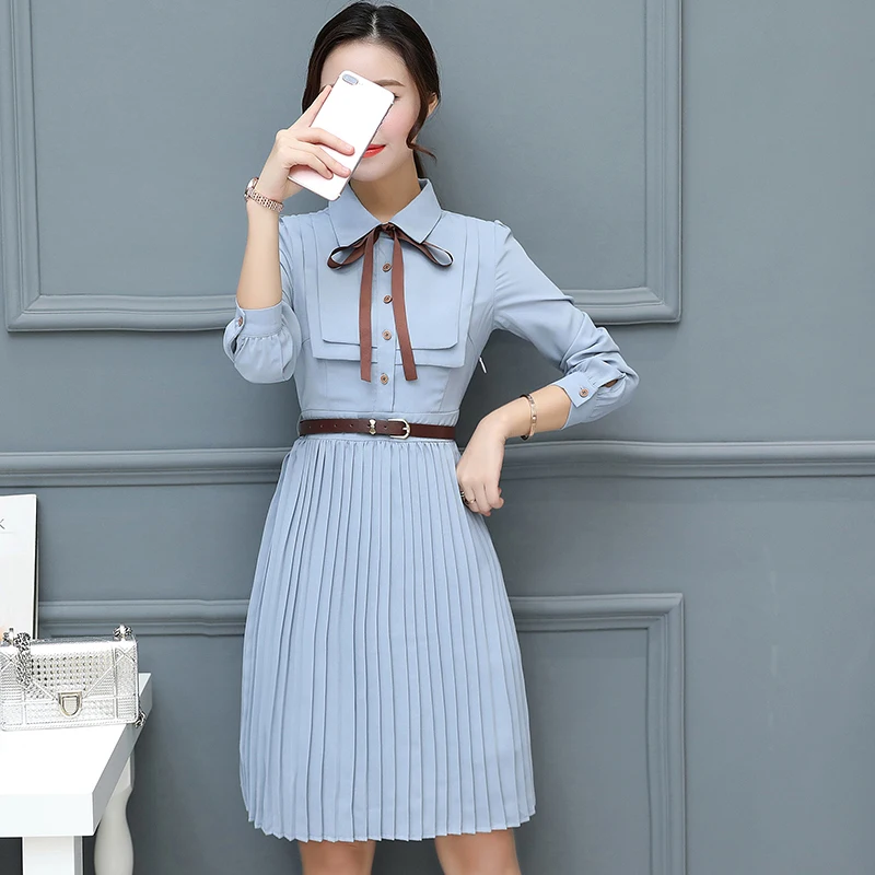 2019 Осень Зима Новый Шифон Midi Платье Bodycon Корейские Платья Boho Весна Элегантный