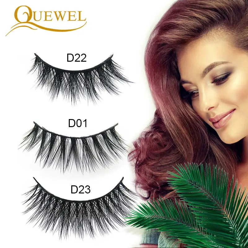 Quewel 3D накладные норковые ресницы индивидуальные полная полоса рутинные