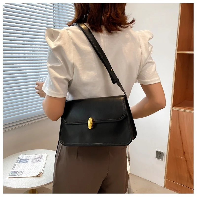 

2021 Fashion Casual Women Shoulder Bags High-quality Crossbody Luxury Designer Brand Handbags Solid Color Ladies Purses Bolsos