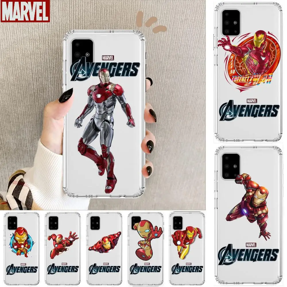 

Marvel Avengers Iron Man Anime Style Transparent Phone Case Hull For Samsung Galaxy A50 A51 A20 A71 A70 A40 A30 A31 80 E 5G S Sh