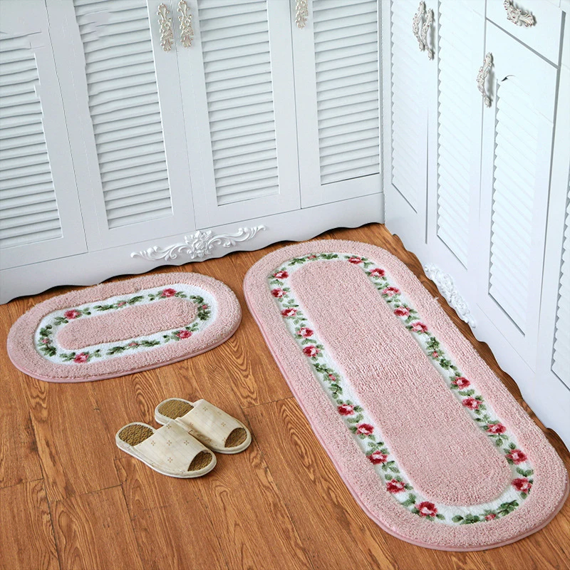 

Rural Style Bathroom Carpet Absorbent Rug Home Decoration Thickness Mat for Bedroom Kitchen Carpets for Living Room Tapetes